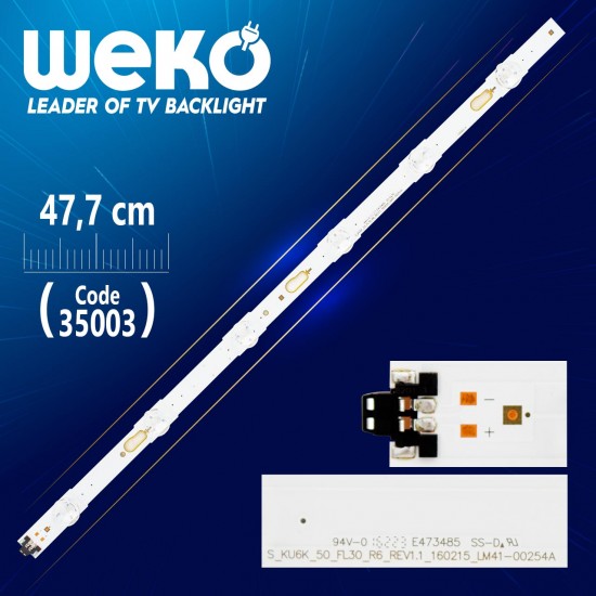 V6Du-500Dcb-R2 - S_Ku6K_50_Fl30_R6_Rev1.1_160215_Lm41-00254A  6 Ledli̇ 47,7 Cm (Ri̇ght) (Wk-792)