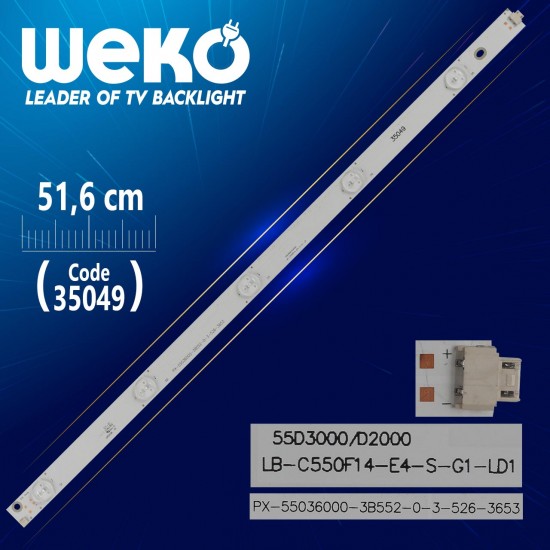 Lb-C550F14-E4-S-G1-Ld1 - Lb55036 V0 - 51.6 Cm 5 Ledli̇ - (Wk-226/Wk-232)