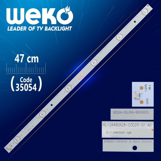 Hl-2A480A28-0302R-01 A0 - 8D2A-Dlm4-800601 -  Right - 47 Cm 6 Ledli̇ (Wk-826)