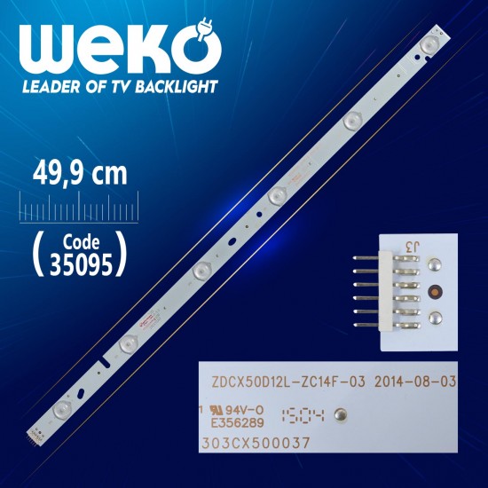 Zdcx50D12L-Zc14F-03 - 303Cx500037 - 115-120/3.0-3.1 - 49.9 Cm 6 Ledli̇ - (Wk-847)