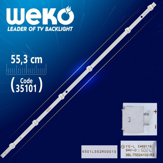 3Bl-T5524102-R2 - 6501L552R00010 - 55.3 Cm 6 Ledli̇ - (Wk-850)