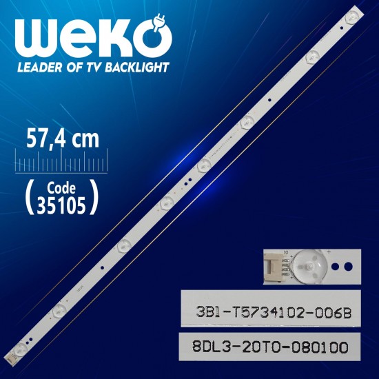 3Bl-T5734102-005B - 8Dl3-20T0-080100 - Dy-01 - 57.4 Cm 8 Ledli̇ - (Wk-474)