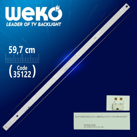 Lb-C550F14-E4-S-G1-Ld2 - Lb55036 V1 - 55D3000/D2000 - Khp200591A - 59.7 Cm 6 Ledli̇ - (Wk-231)