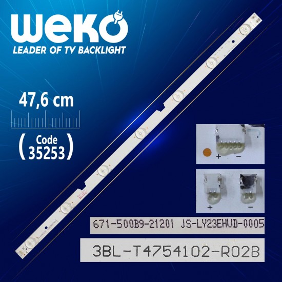 3Bl-T4754102-R02B - 671-500B9-21201 Js-Ly23Ehud-0005 - 47.6 Cm 7 Ledli̇ - (Wk-910)