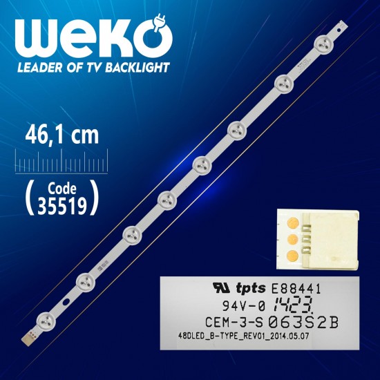 48Dled_B-Type_Rev01 - 46.1 Cm 8 Ledli̇ - (Wk-101)