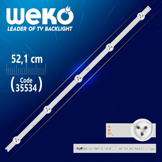 49 V14 Drt Rev0.0 1 L1-Type - 52.1 Cm 5 Ledli̇ - (Wk-1067)