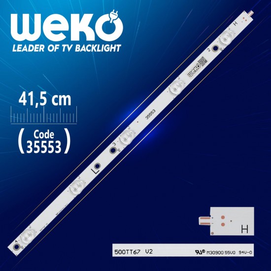 Sx-11800729A0 -2B554-0-A-54F-2766 L - 500Tt67 V2 - 5 Ledli̇ 41.5 Cm - (Wk-437)