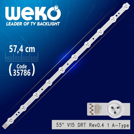 55 V15 Drt Rev0.4 1 A-Type - 57.4 Cm 10 Ledli̇ - (Wk-1253)