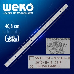 Sw40D09L-Zc21Ag-01 - 5S1P - 303Sw400032 - L Type - 40.8 Cm 5 Ledli̇ - (Wk-1322)