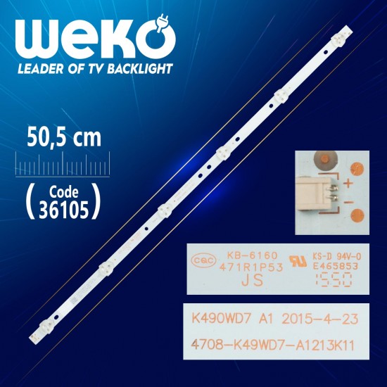 K490Wd7 A1 4708-K49Wd7-A1213K11 6 Ledli̇ 50.5 Cm