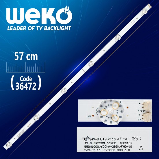 Js-D-Jp55Dm-A62Ec  (80510) 6 Ledli̇ 57 Cm Çi̇ft Soketli̇