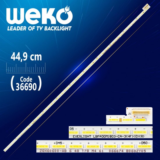 Everlight Lbm400M1803-Ca-3(Hf)(0)(R) Zqx0600-Ab 54 Ledli̇ 44,9 Cm