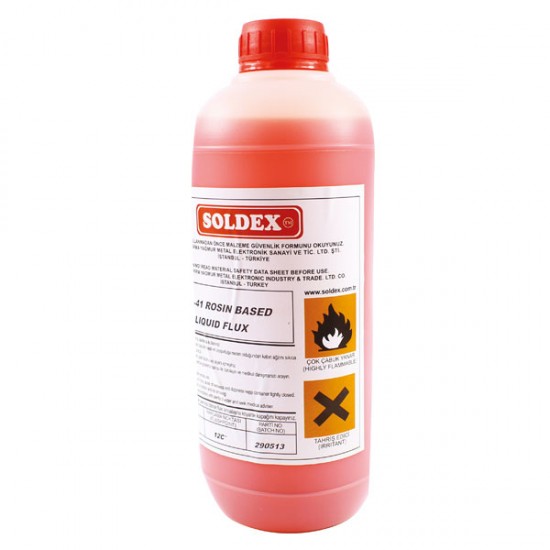 Flux Soldex Asr-41 (Kirmizi Renk) 1Lt  Köpürebi̇li̇r Sivi Flux