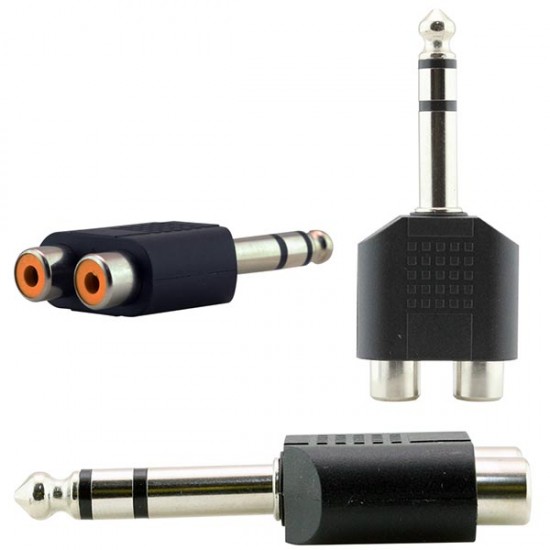 6.3 Mm Stereo Erkek / 2 Rca Di̇şi̇ Çevi̇ri̇ci̇ Jack