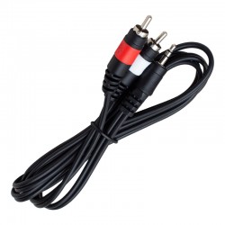 Powermaster Pm-4283 2 Rca Erkek + 3.5 Mm Stereo Erkek 1.5 Metre 1.Kali̇te Kablo