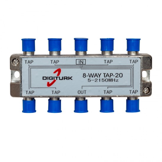 Digiturk 5-2150 Mhz 20Db 8 Yollu Tap Switch 1/8 Splitter