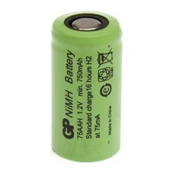 Gp 75Aah 1.2V 750 Mah 2/3Aa Ni-Mh Düz Kafa Pi̇l