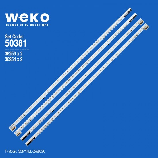 Wkset-5381 36253X2 36254X2 Nlac20217 4 Adet Led Bar (Mavi̇ Işik) (36Led)