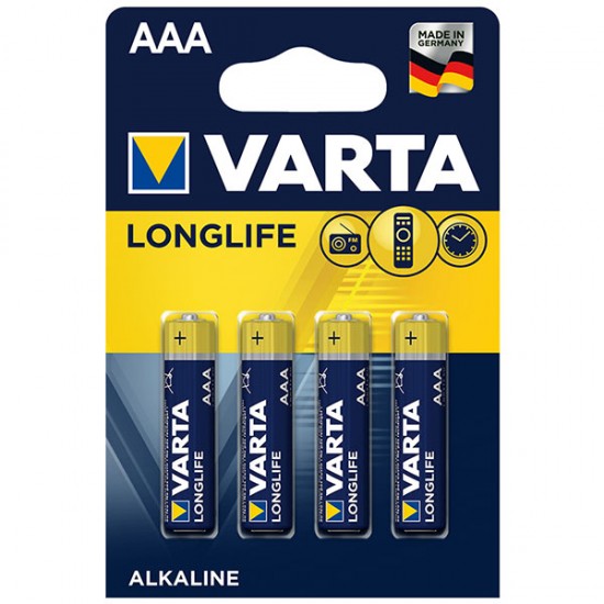 Varta Longlife Power Alkali̇n Aaa İnce Kalem Pi̇l 4Lü Paket Fi̇yat