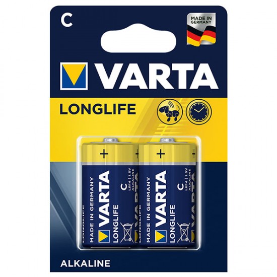 Varta Longlife Power Alkali̇n Orta Boy C Pi̇l 2Li̇ Paket Fi̇yat