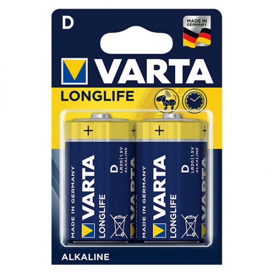 Varta Longlife Power Alkali̇n Büyük Boy D Pi̇l 2Li̇ Paket Fi̇yat