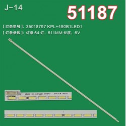 Wkset-6187 36430X1 Kpl + 490B1Led1 35018797 37024855 35018796 1 Adet Led Bar