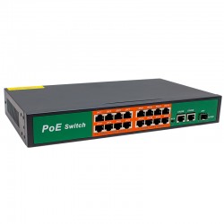 Powermaster 300W 10/100/1000 Mbps 16+3+Sfp 16 Port Poe Ethernet Gigabit Switch