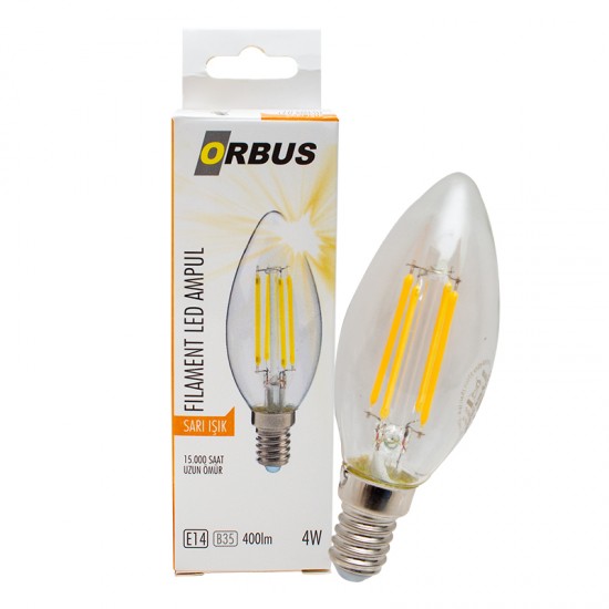 Orbus Orb-Bc3 Filament Bulb B35 4 Watt E14 400 Lmn Sari Led Ampül