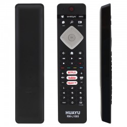 Huayu Kl Philips Rm-L1660 H0357C Netflix-Rakuten Tv Tuşlu Ses Komutlu Mi̇krofonlu Bli̇sterli̇ Tv Kumanda