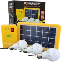 Powermaster Pm-8905 Güneş Panelli̇ 3 Lambali Powerbank Özelli̇kli̇ Çok Amaçli Şarjli Solar Aydinlatma