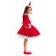 Noel Kostümü Kız Çocuk Taçlı Yılbaşı Elbisesi