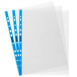 Bigpoint Poşet Dosya Mavi Şeritli Kristal 90 Mikron 100'lü Paket