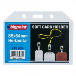 Bigpoint Kart Kabı Yatay Şeffaf 85x54mm