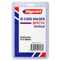 Bigpoint Kart Kabı Dikey Şeffaf 55x88mm