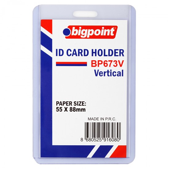 Bigpoint Kart Kabı Dikey Şeffaf 55x88mm