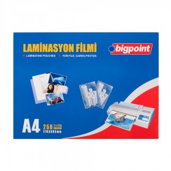Bigpoint Laminasyon Filmi A4 125 Mikron 100'lü Kutu