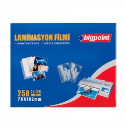 Bigpoint Laminasyon Filmi 78x102mm 125 Mikron 100'lü Kutu