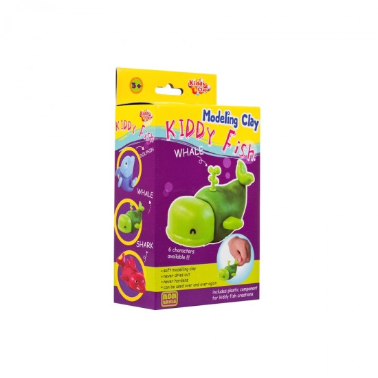 Kiddy Clay 12 Model Hamur + Balık Kalıpları (6 Farklı Balık Seti)