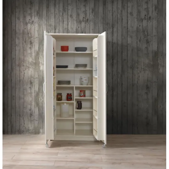 Çok Amaçlı 2 Kapaklı Mutfak Erzak Kiler Dolabı 86x52x180cm Çok Amaçlı 2 Kapaklı Mutfak Erzak Kiler Dolabı 86x52x180cm