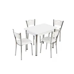 Mutfak Masası ve 4 Adet Sandalye Takımı Özel Ölçü 60x90 Açılır