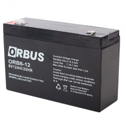 Orbus 6 Volt - 12 Amper Akü (150 X 50 X 94 Mm)