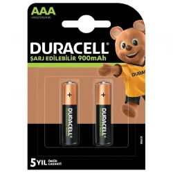 Duracell Şarjli 900 Mah Aaa İnce Kalem Pi̇l (2Li̇ Paket)