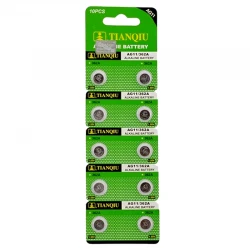 Tianqiu Ag-11 Alkali̇n Lr721H/362A Düğme Pi̇l (10Lu Paket)*Oxford