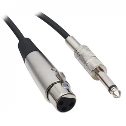Powermaster Hazir 5 Metre Mi̇krofon Ara Kablosu (6.3Mm Gi̇tar Erkek - Canon Xlr Di̇şi̇)