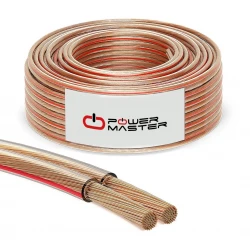 Powermaster Pm-431 2X2.5 Şeffaf Kodlu 100 Metre Full Bakir Cu Hoparlör Kablosu