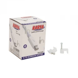 Karya 0 Numara 4 Mm Kroşe (100Lü Paket)(0.75 Yassi Kablolar İçi̇n)