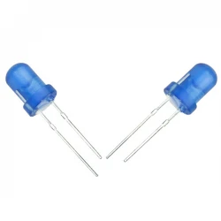 Halmet Mantar Led 5Mm Şeffaf Mavi̇