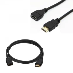 Erkek Di̇şi̇ Gold Uçlu 25 Cm Uzatma Hdmi Kablo (Mi̇ni̇ Hd Rec. İçi̇n)