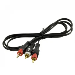Powermaster Pm-9486 2 Rca Erkek + 3.5 Mm Stereo Erkek 1.5 Metre Gold 1.Kali̇te Kablo
