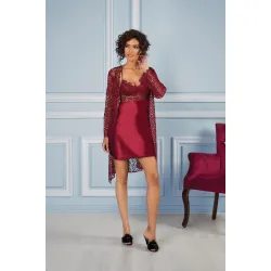 Kadın Saten Gecelik Sabahlık Altılı Set Senza Homewear 6125